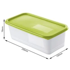 Rotho Diepvriesdozen Set 3 X 1,2 L DOMINO Lime Groen -Keuken Gerelateerd 101 1605 1 2