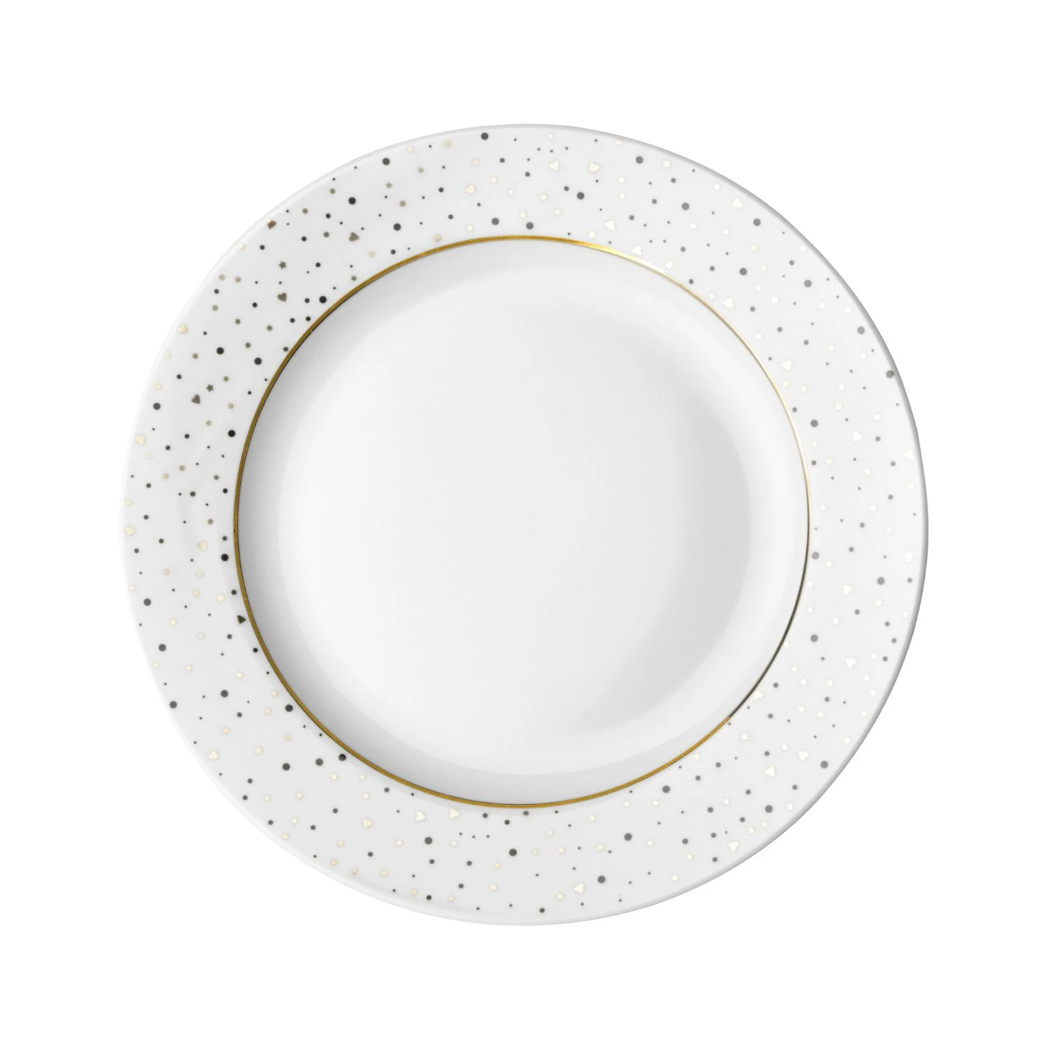 Dutch Rose Amsterdam Loft Ontbijtbord Plat 21 Cm Wit Glitter 3 Dutch Rose Amsterdam Loft Ontbijtbord Plat 21 Cm Wit Glitter