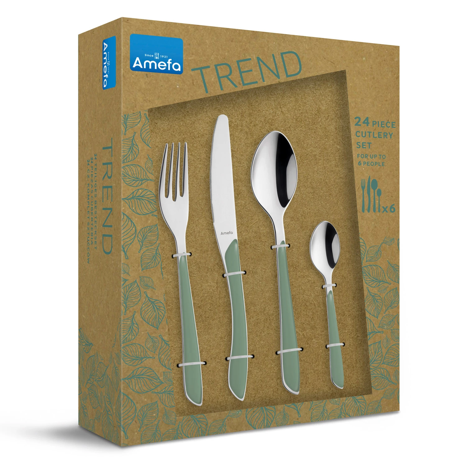 Amefa Bestekset Eclat 24 Delig Green 3 Amefa Bestekset Eclat 24 Delig Green