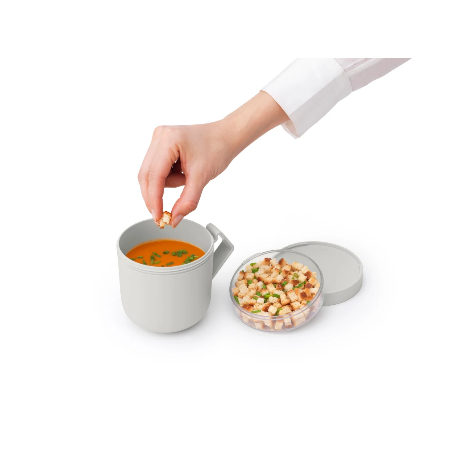 Brabantia Make En Take Soepbeker Lichtgrijs 5 Brabantia Make En Take Soepbeker Lichtgrijs - Afbeelding 3