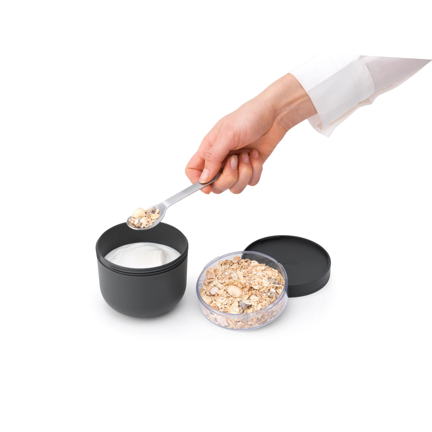 Brabantia Make En Take Yoghurtbeker 0,5 Liter Donkergrijs 5 Brabantia Make En Take Yoghurtbeker 0,5 Liter Donkergrijs - Afbeelding 3