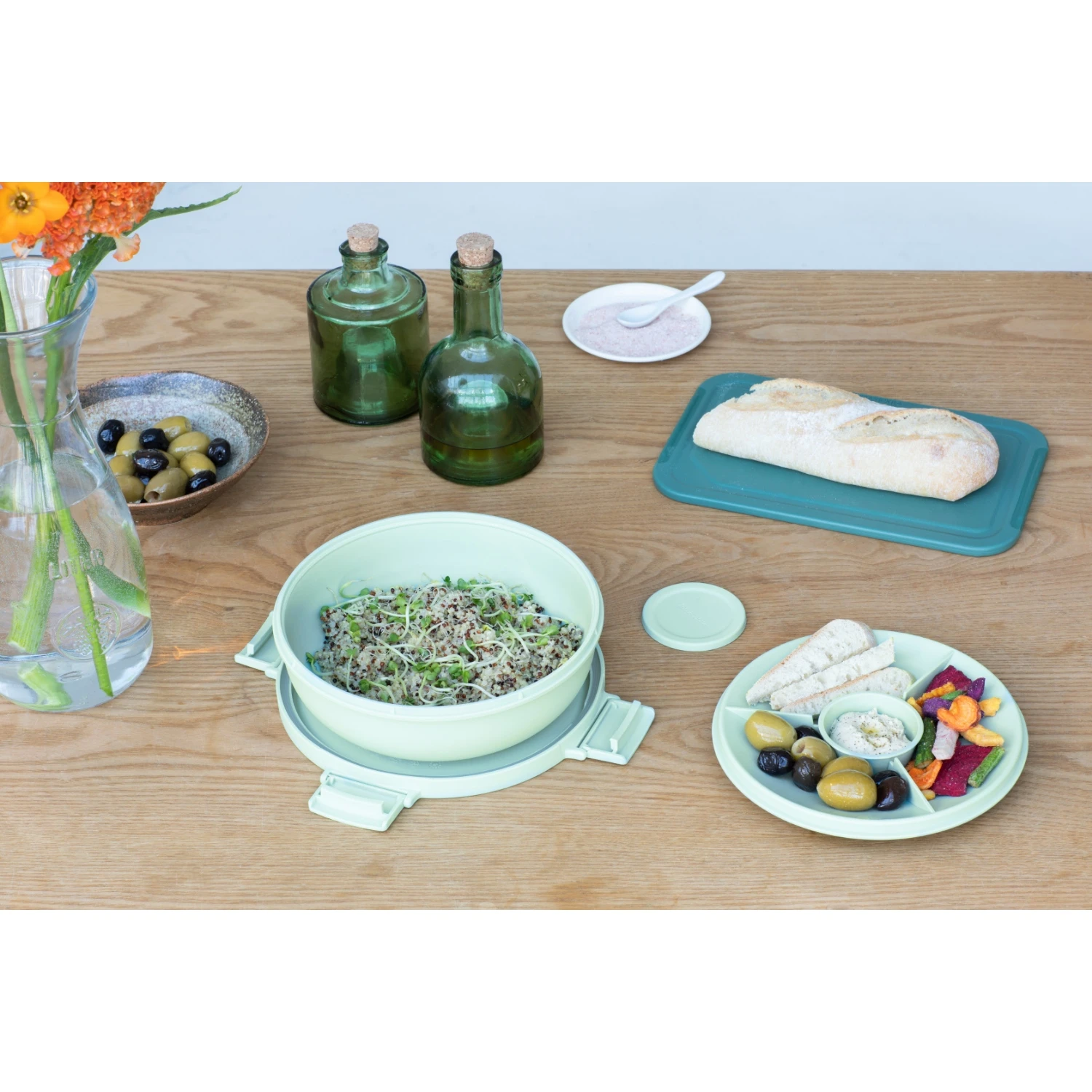 Brabantia Make En Take Salade Lunchkom 1,3 Liter Jade Groen 8 Brabantia Make En Take Salade Lunchkom 1,3 Liter Jade Groen - Afbeelding 6