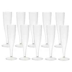 Duni Champagneglazen Crystallo Plastic 10 Stuks -Keuken Gerelateerd 105 0145 3 1