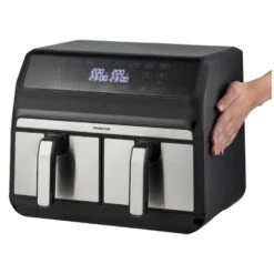 Inventum Hetelucht Friteuse Dubbel 2x 4 L Rvs/ Zwart 1700W -Keuken Gerelateerd 210 4299 3 1
